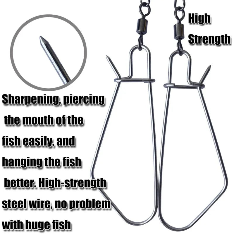 Stainless Steel Fish Stringer with Soft Wire Lock and Reel