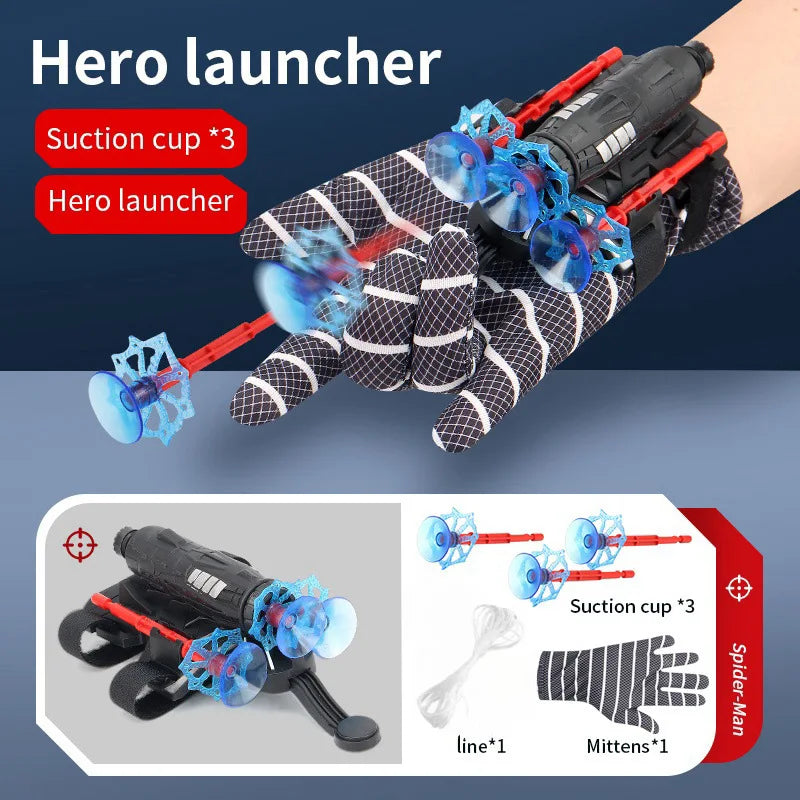 Cartoon Superhero Spider Silk Launcher Toy