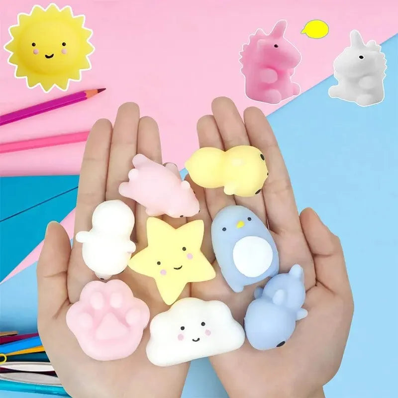 20Pcs Mini Cute Cartoon Animal Stress Relief Toys