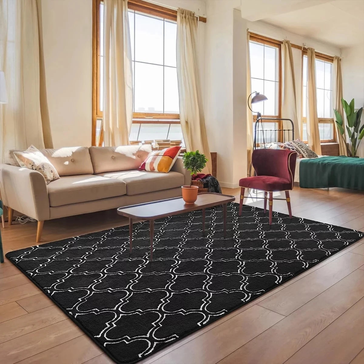 Black Rugs for Living Room