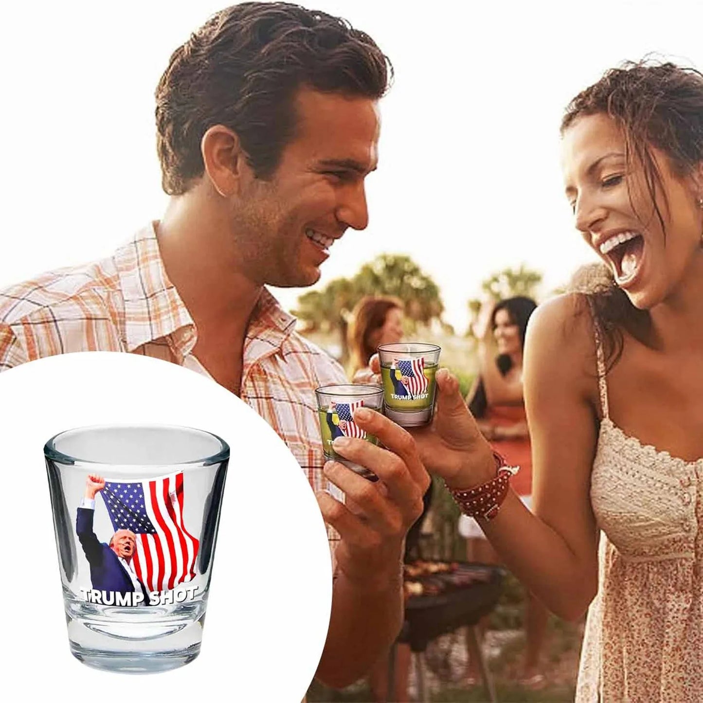 2024 Presidential Election Trump shot glass