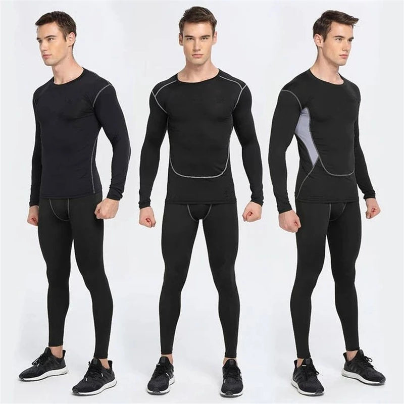 Winter Thermal Underwear for Men – Warm Base Layer Long Johns & Fitness Leggings