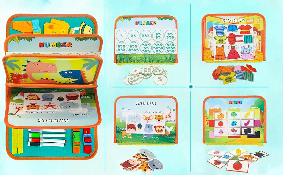 Parish Toys Busy Board – Early Educational Toy for Toddlers