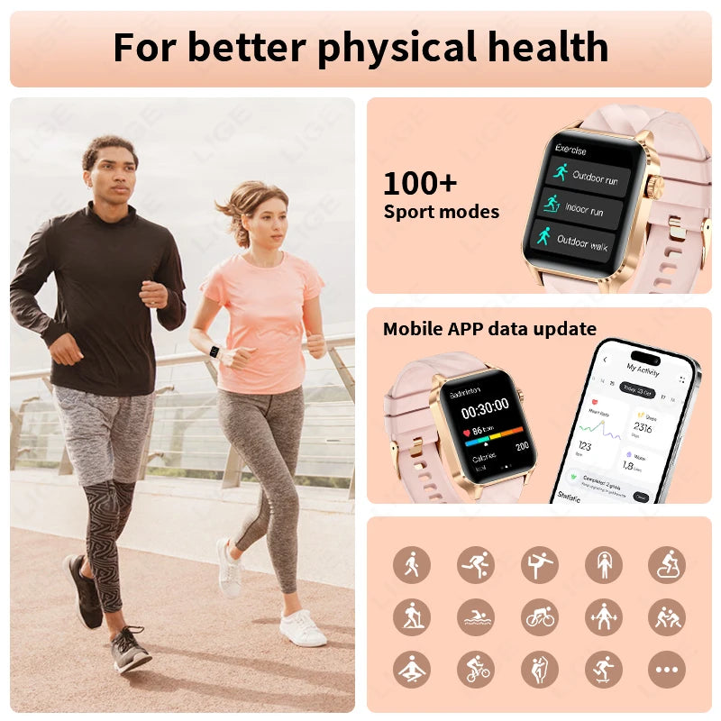 LIGE Full Touch Screen Bluetooth Call I