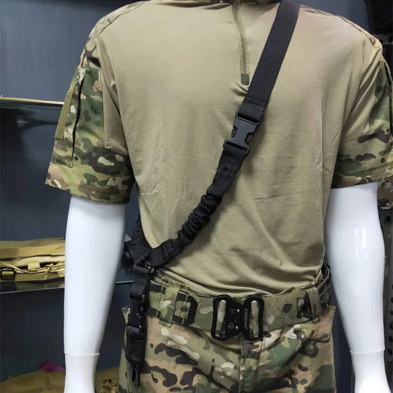 Shotgun Belt – MOLLE Gear Single Point Gun Sling with Metal Buckle