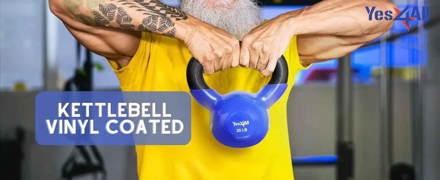 Vinyl Coated Kettlebell Set