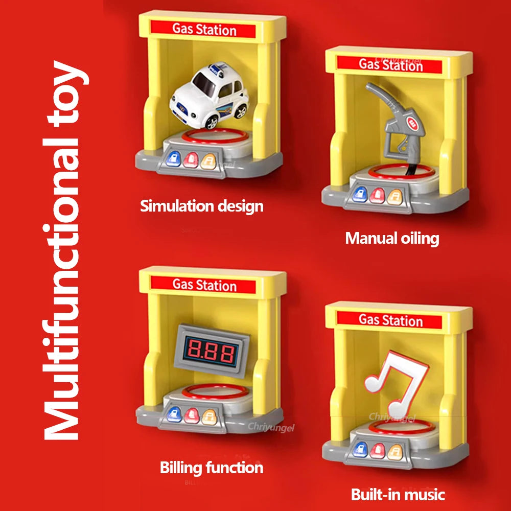 Gas Station Toy Set for Kids
