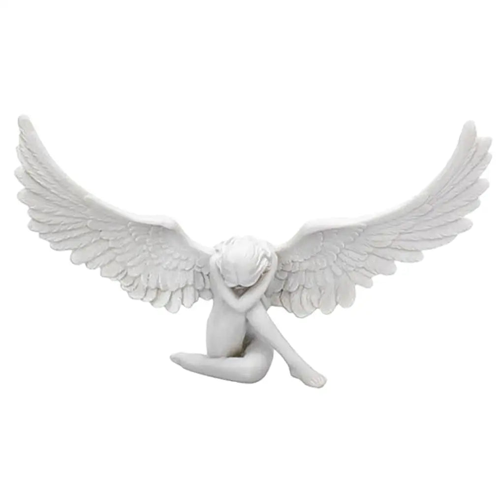 Retro Resin Angel Wing Figurine Vivid Statue