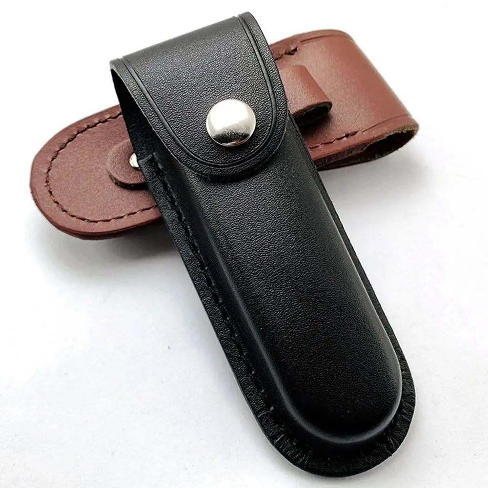 Brown Leather Sheath for Fold Knife, Flashlight, or Tools
