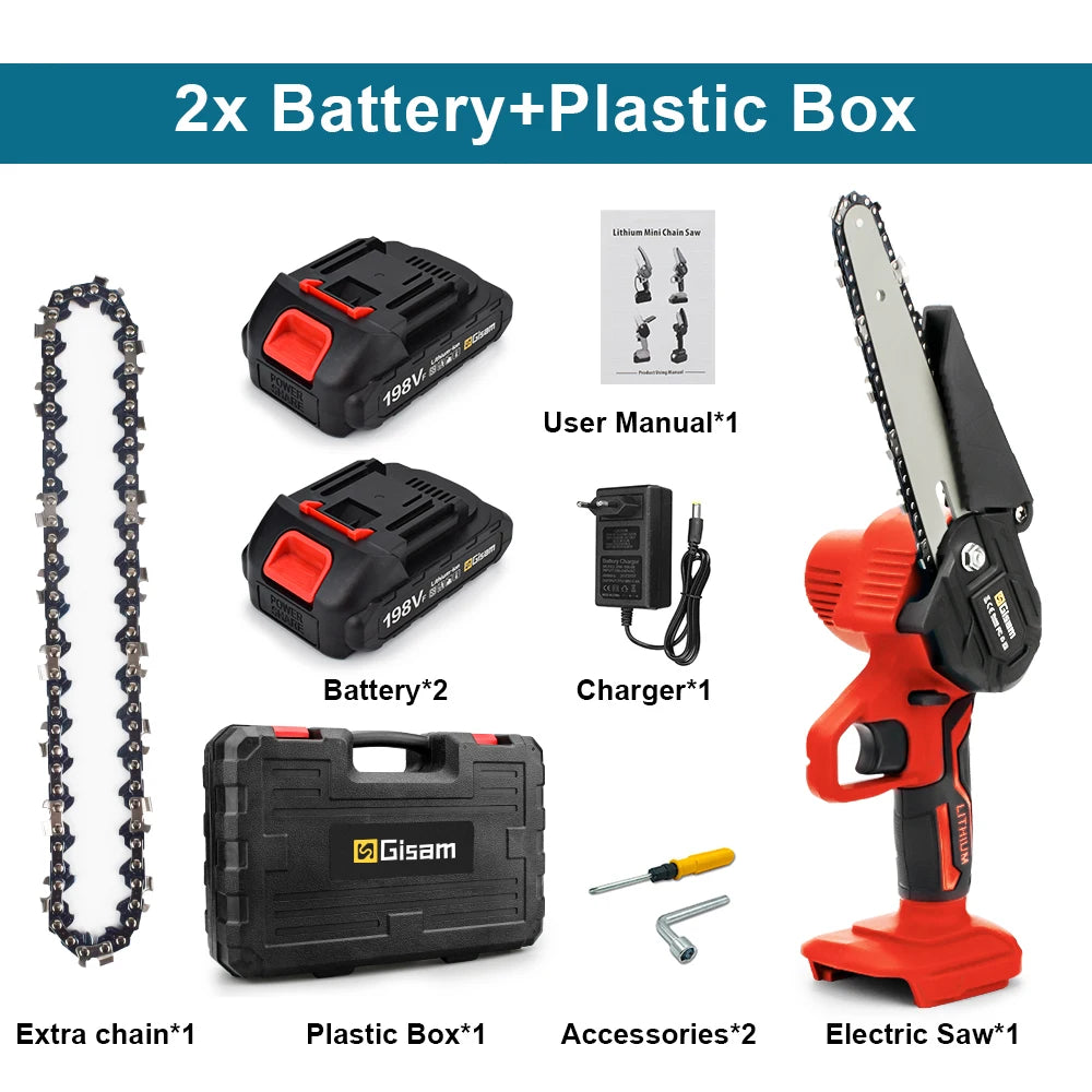 6-Inch Mini Electric Chain Saw
