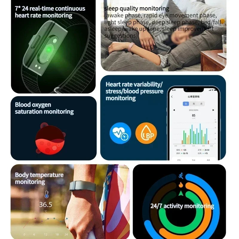2208A Smart Bracelet Heart Rate Blood Pressure Monitor