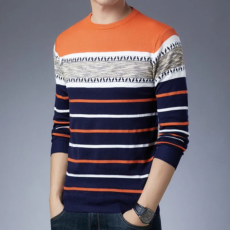 Men's Long-Sleeved Pullover Sweater