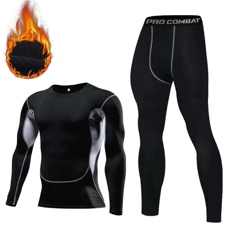 Winter Thermal Underwear for Men – Warm Base Layer Long Johns & Fitness Leggings