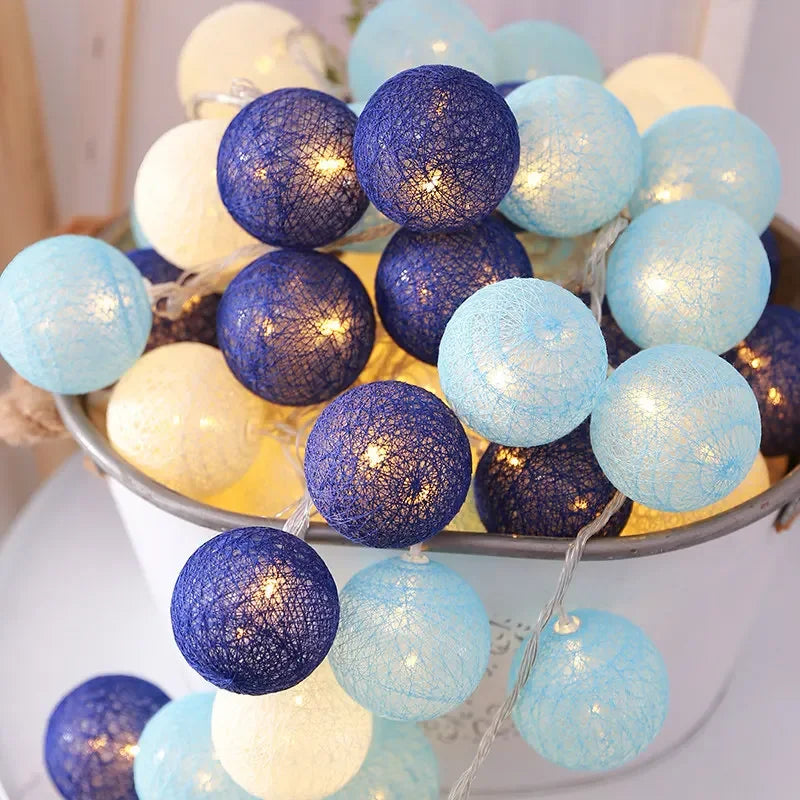 3M 20 LED Cotton Garland Balls Lights