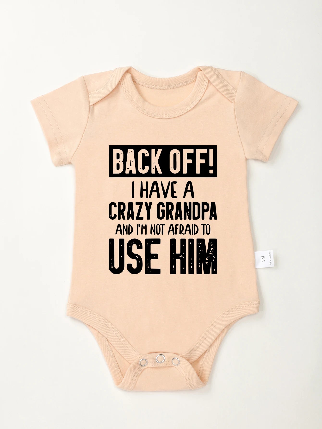 "I Have a Crazy Grandpa" Funny Newborn Boy Onesie
