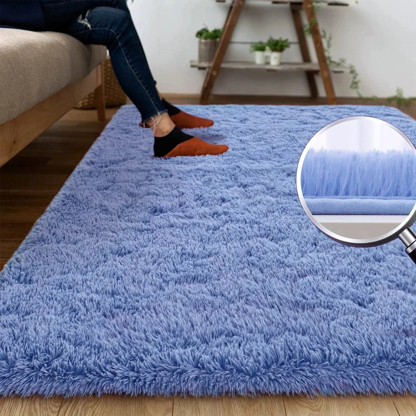 Fluffy Plush Soft Area Rug for Living Room & Kids' Rooms