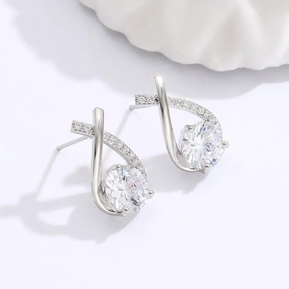 Fashion Cross Stud Earrings for Women & Girls