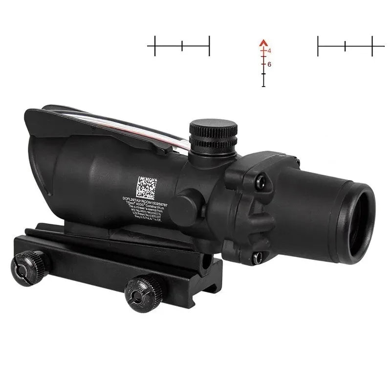 4X32 Hunting Riflescope with Real Fiber Optics & Illuminated Reticle
