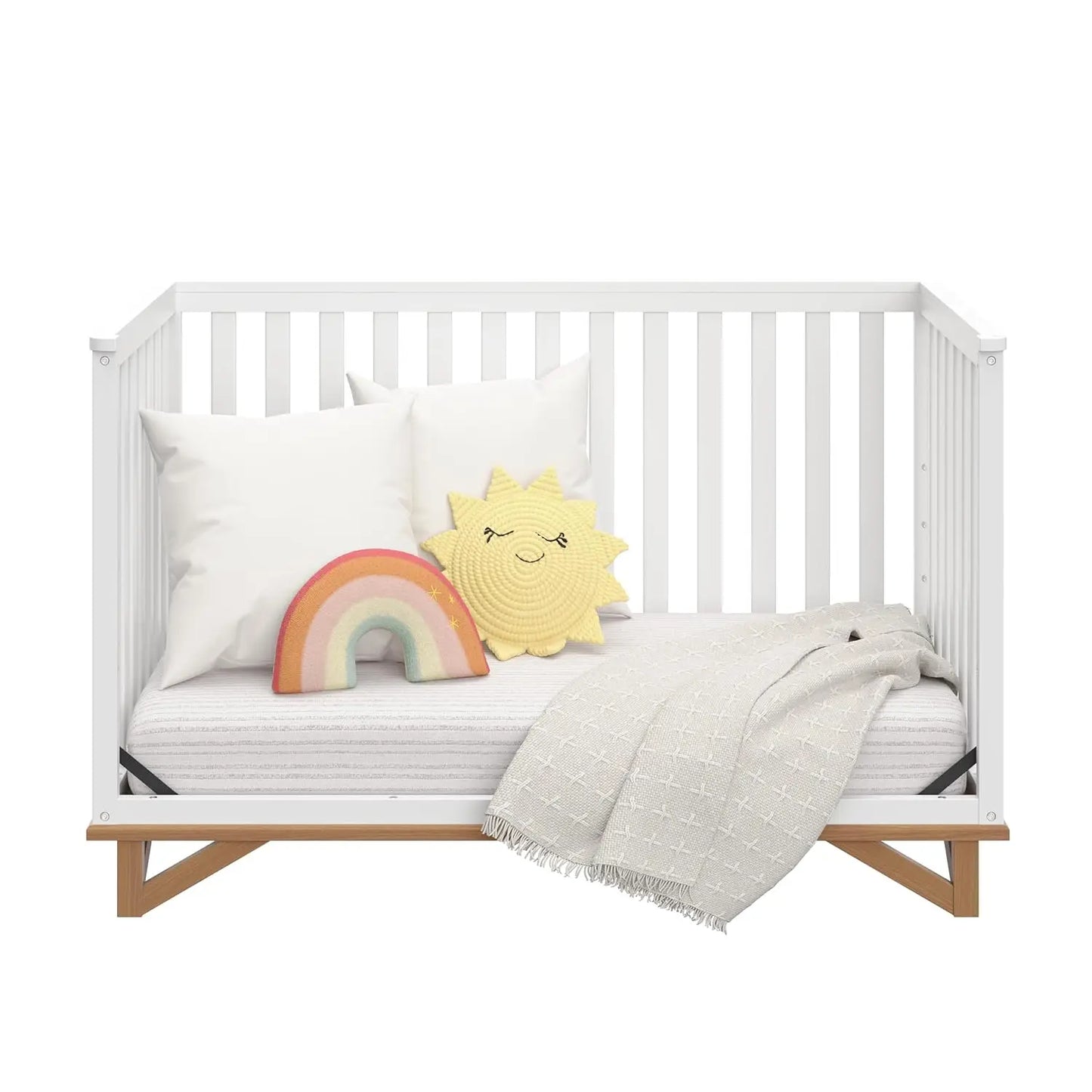 5-in-1 Convertible Crib (Black with Vintage Driftwood)