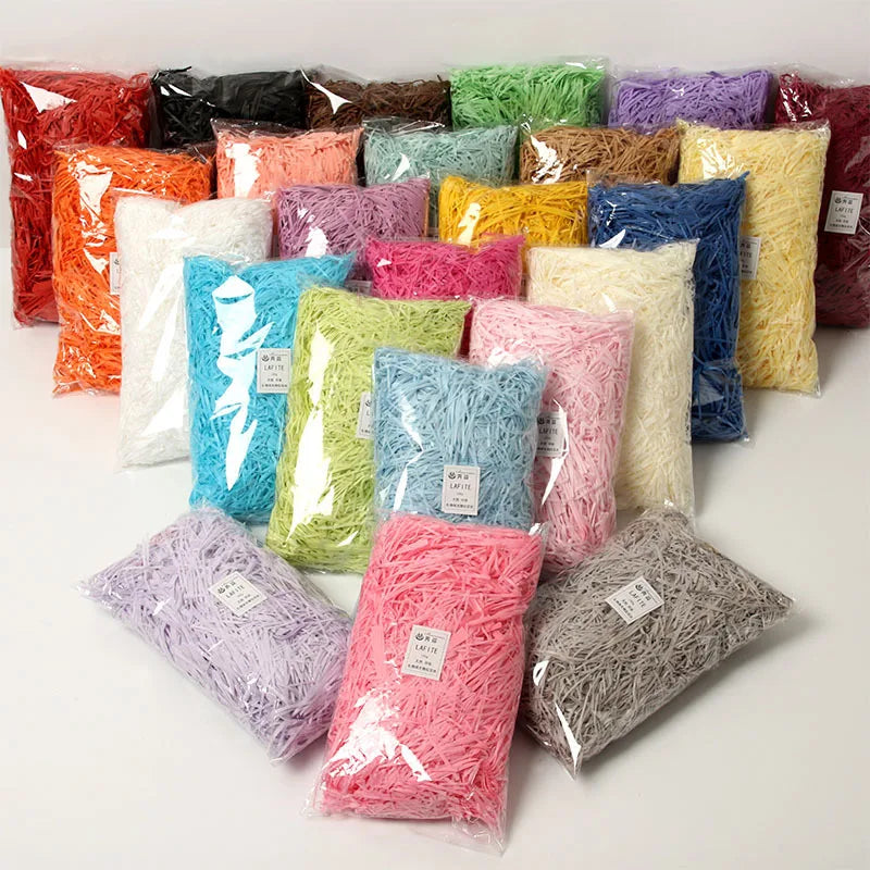 100g Colorful Shred Crinkle Paper Raffia: