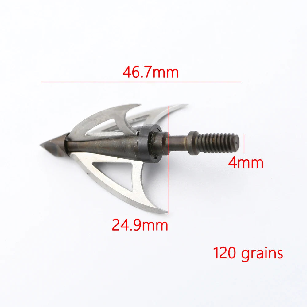 3pcs Arrow Broadheads – 100gn-160gn Tips for Compound, Recurve Bow & Crossbow Hunting