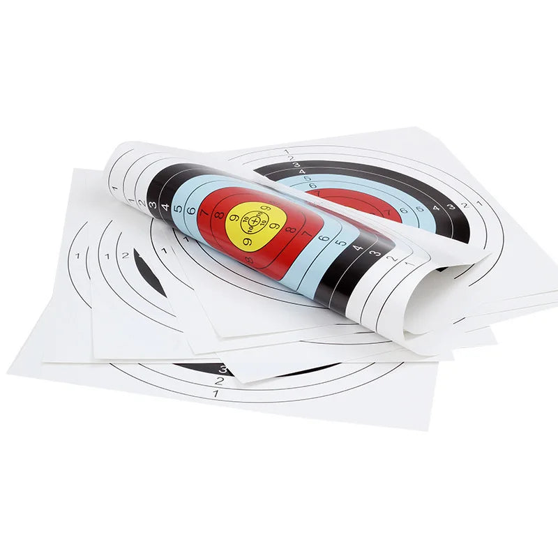 12-Piece 40x40cm Archery Target Paper Face Set – Durable Targets for Archery, Bow Practice, and Hunting Training