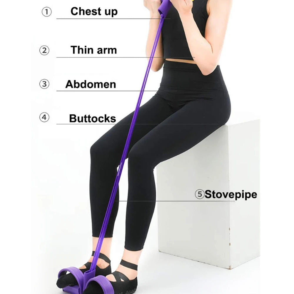 Resistance Pedal Exerciser Sit-up Pull Rope Expander Pilates Workout