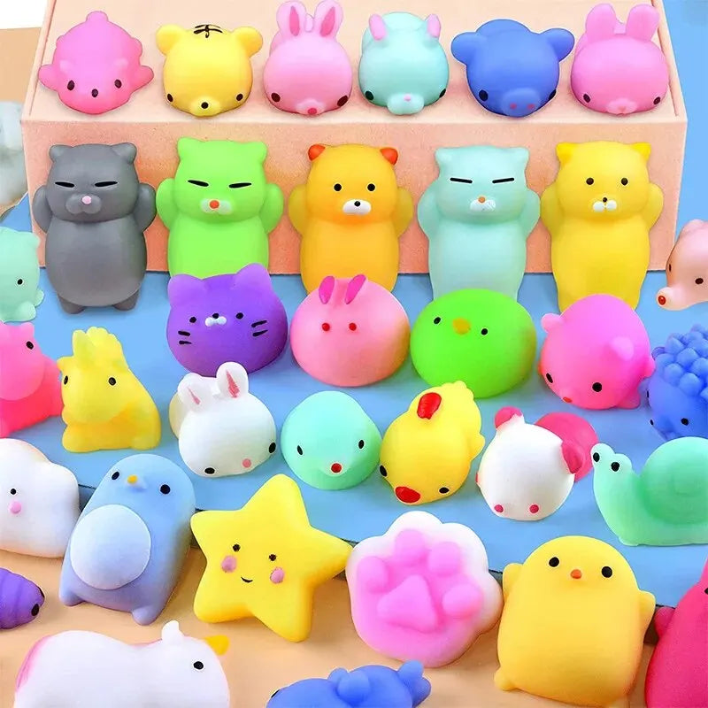 20Pcs Mini Cute Cartoon Animal Stress Relief Toys