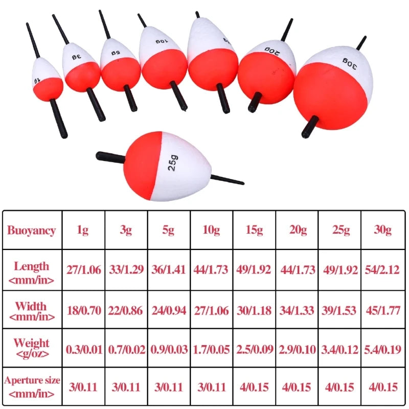 Sougayilang 5Pcs EVA 8 Size Fishing Float High Quality Options