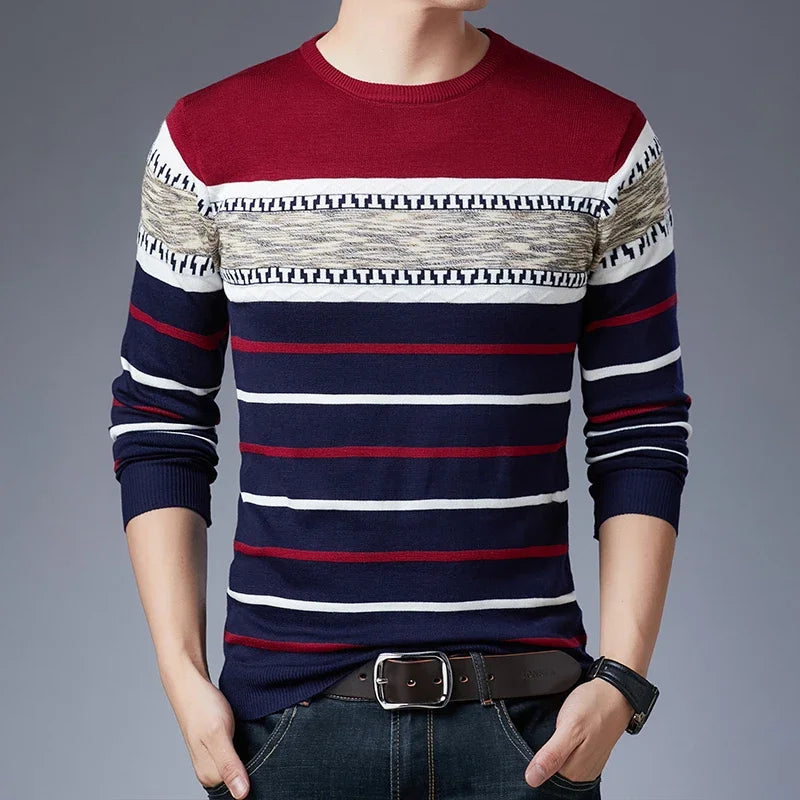 Men's Long-Sleeved Pullover Sweater