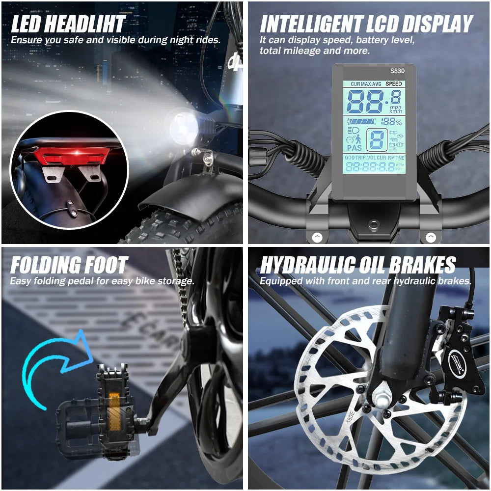 IDOTATA Electric Bike for Adults