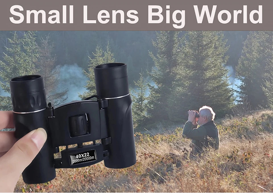 40x22 HD Powerful Binoculars – 2000M Long-Range Folding Mini Telescope for Hunting, Sports & Outdoor Adventure