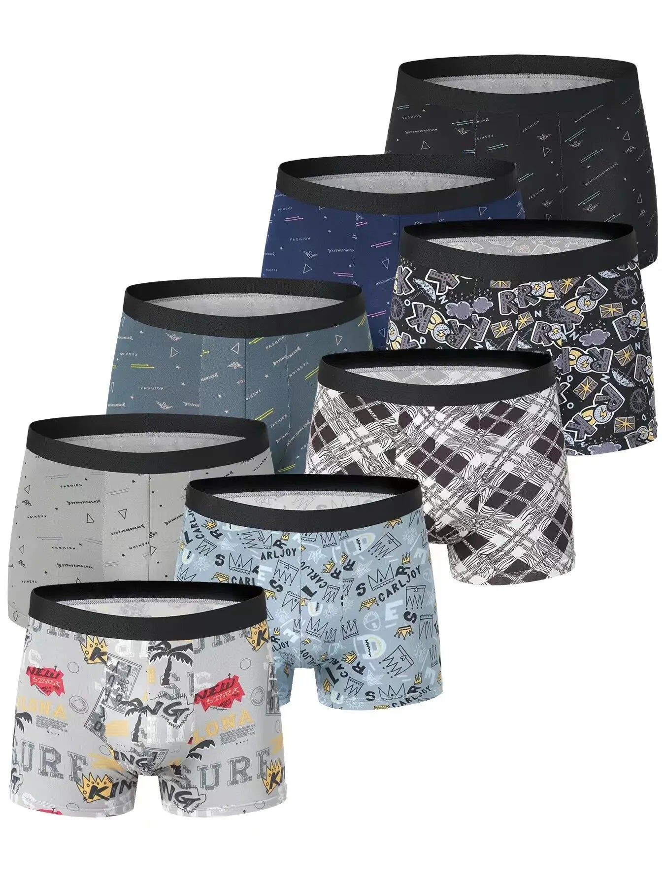 4-Pack Men’s Fashion Printed Boxer Underwear