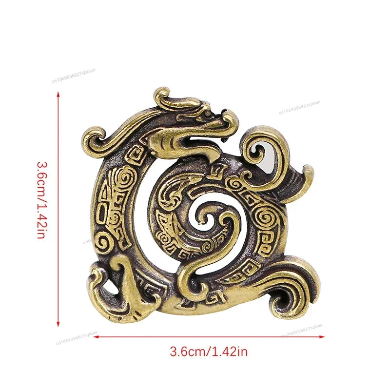 Copper Chinese Dragon Incense Holder