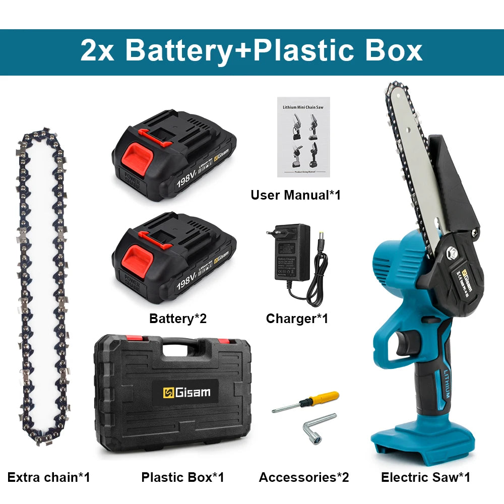6-Inch Mini Electric Chain Saw