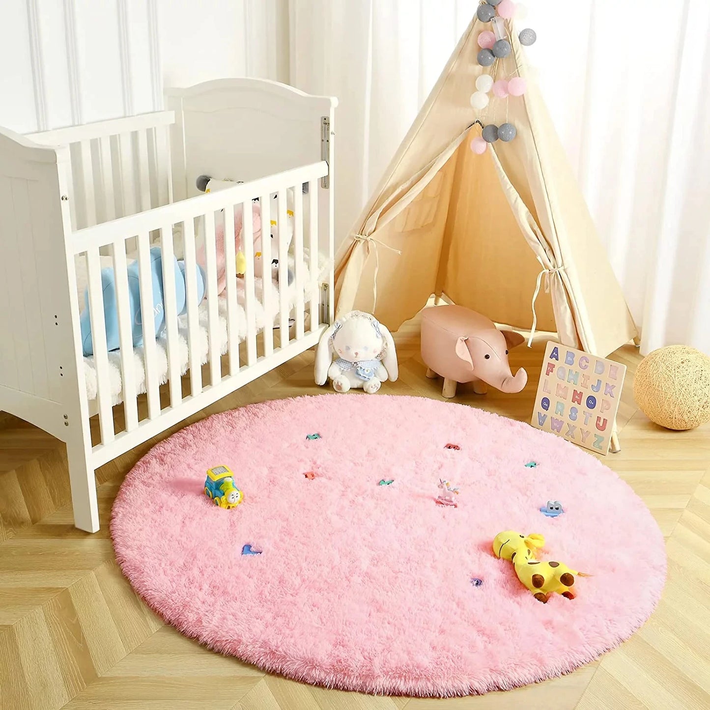 Round Thick Carpet for Living Room