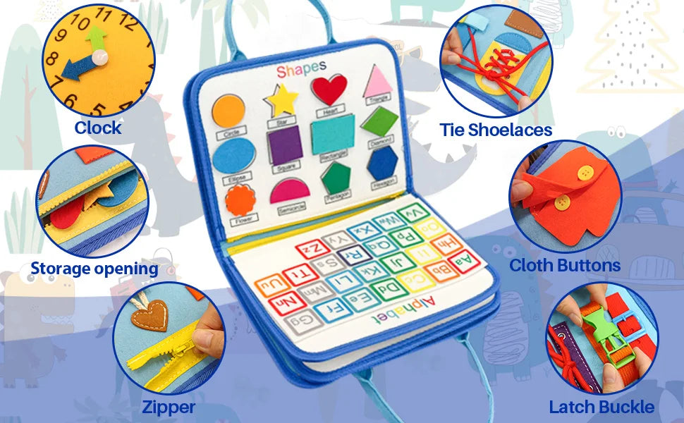 Parish Toys Busy Board – Early Educational Toy for Toddlers