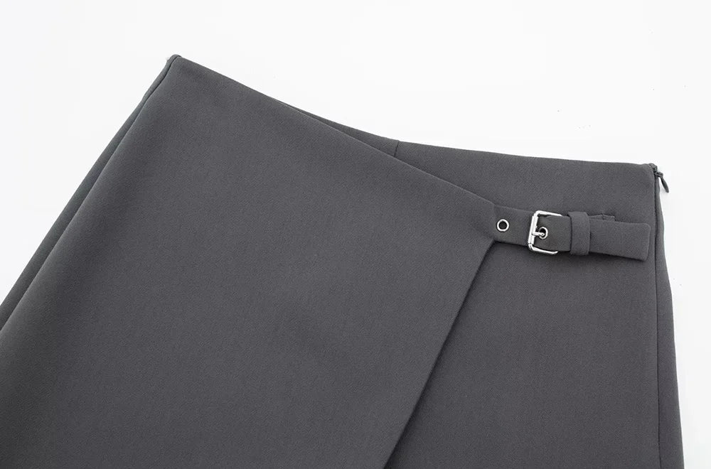 TRAF Asymmetric Shorts Skirts with Tab for Women