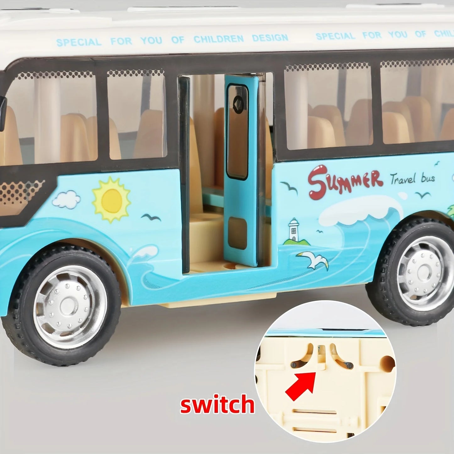 School Bus Toy Car with Sound and Light