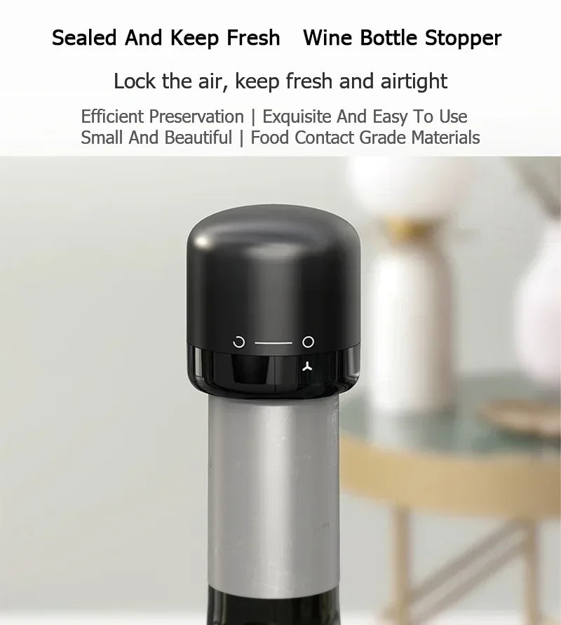 JJYY Vacuum Red Wine Champagne Bottle Stopper Set
