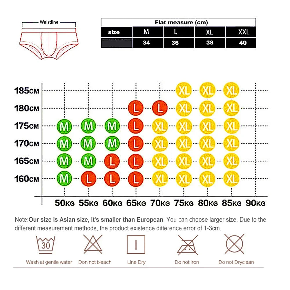 Men’s Low Waist Cotton Briefs