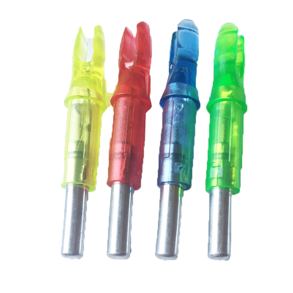 6pcs LED Glowing Arrow Nocks – Luminous Lighted Nocks for 6.2mm Compound Bow Arrow Shafts