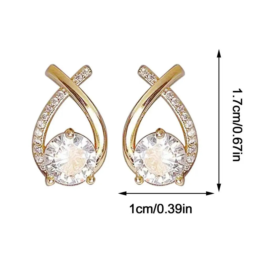 Fashion Cross Stud Earrings for Women & Girls