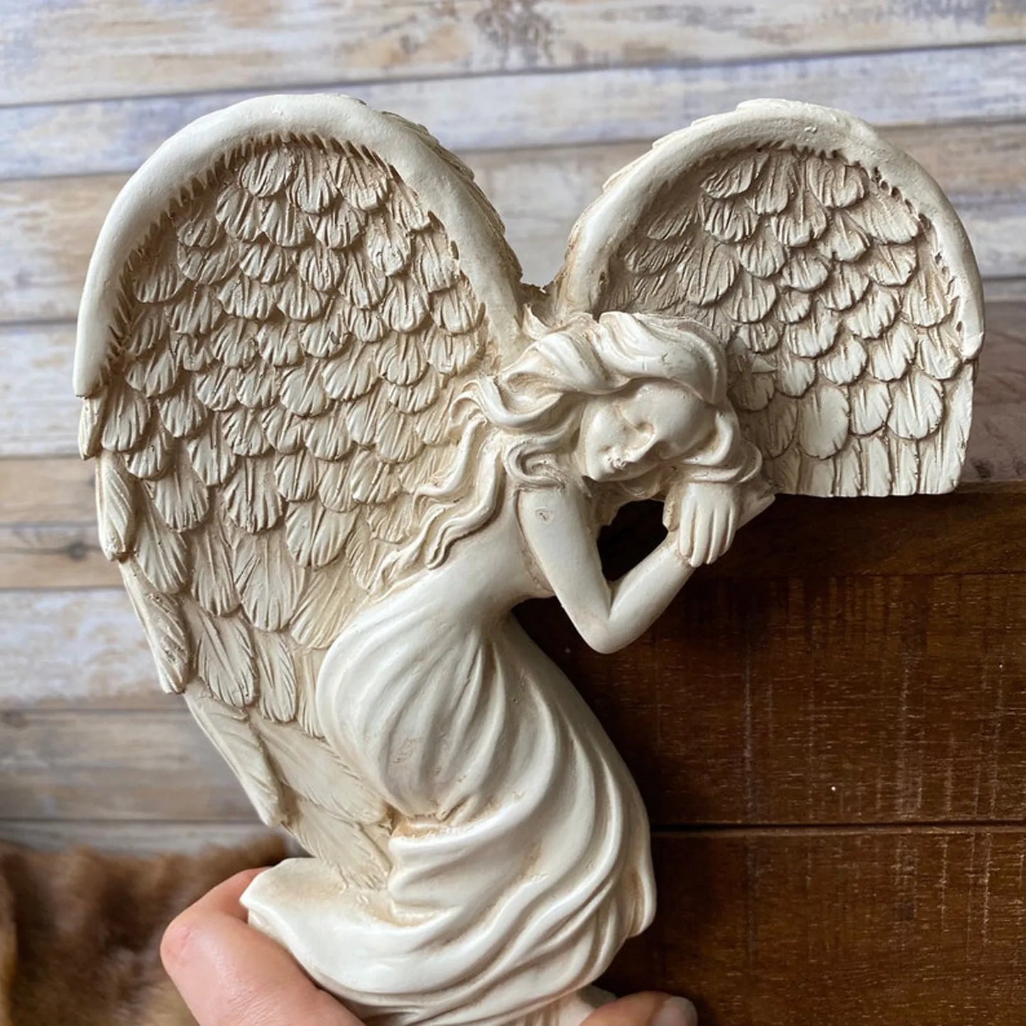 2PCS Resin Angel Door Frame Sculptures.