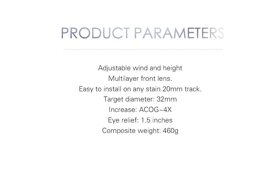 4X32 Hunting Riflescope with Real Fiber Optics & Illuminated Reticle