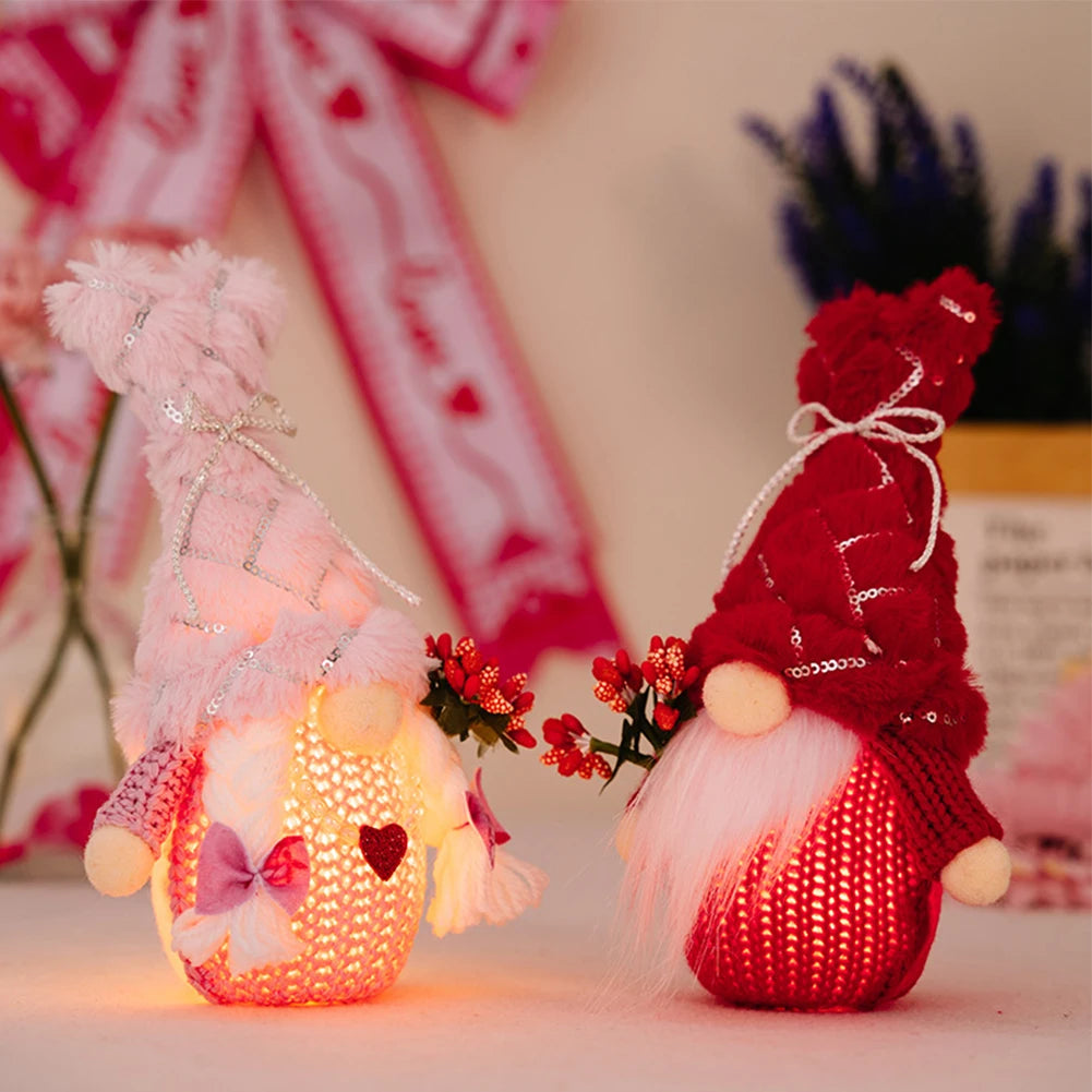 Valentine's Day Gnomes with Sequins Hat