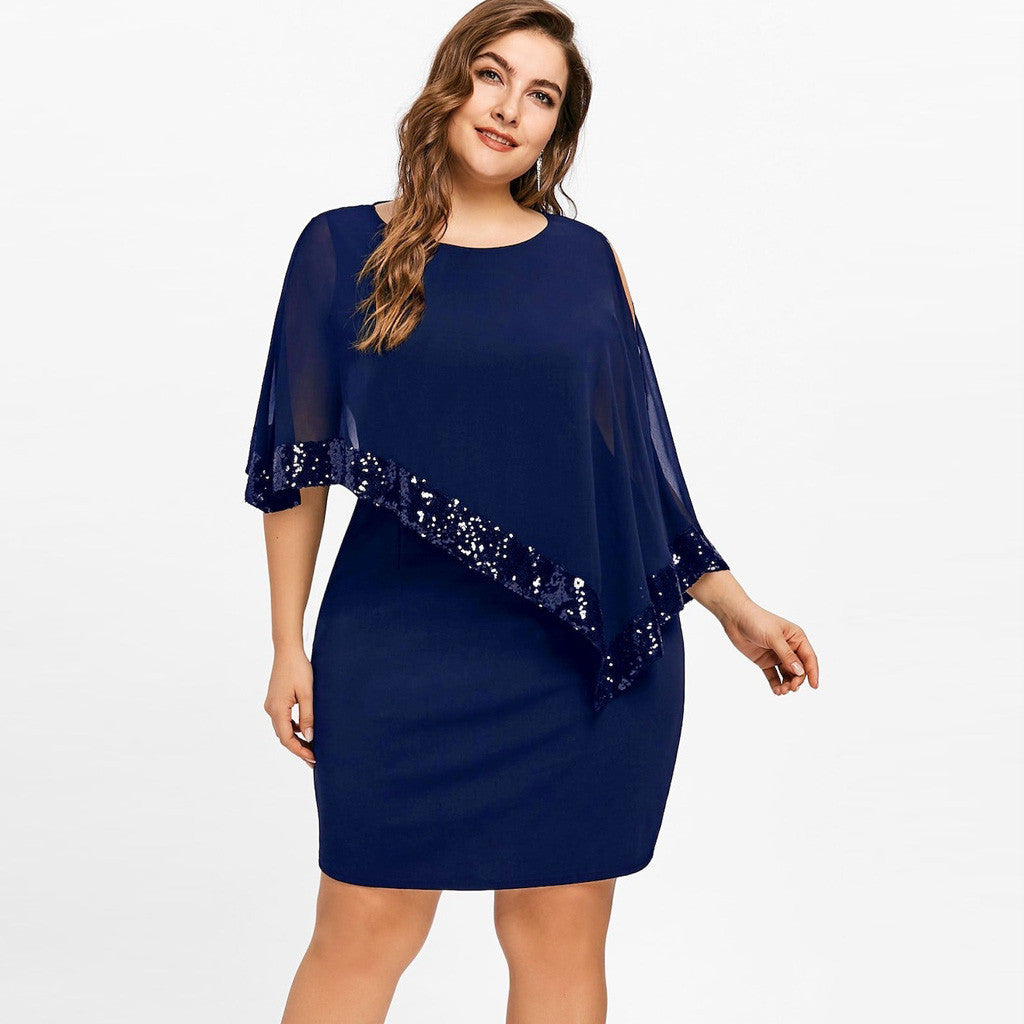 Elegant Sequined Plus Size Dresses