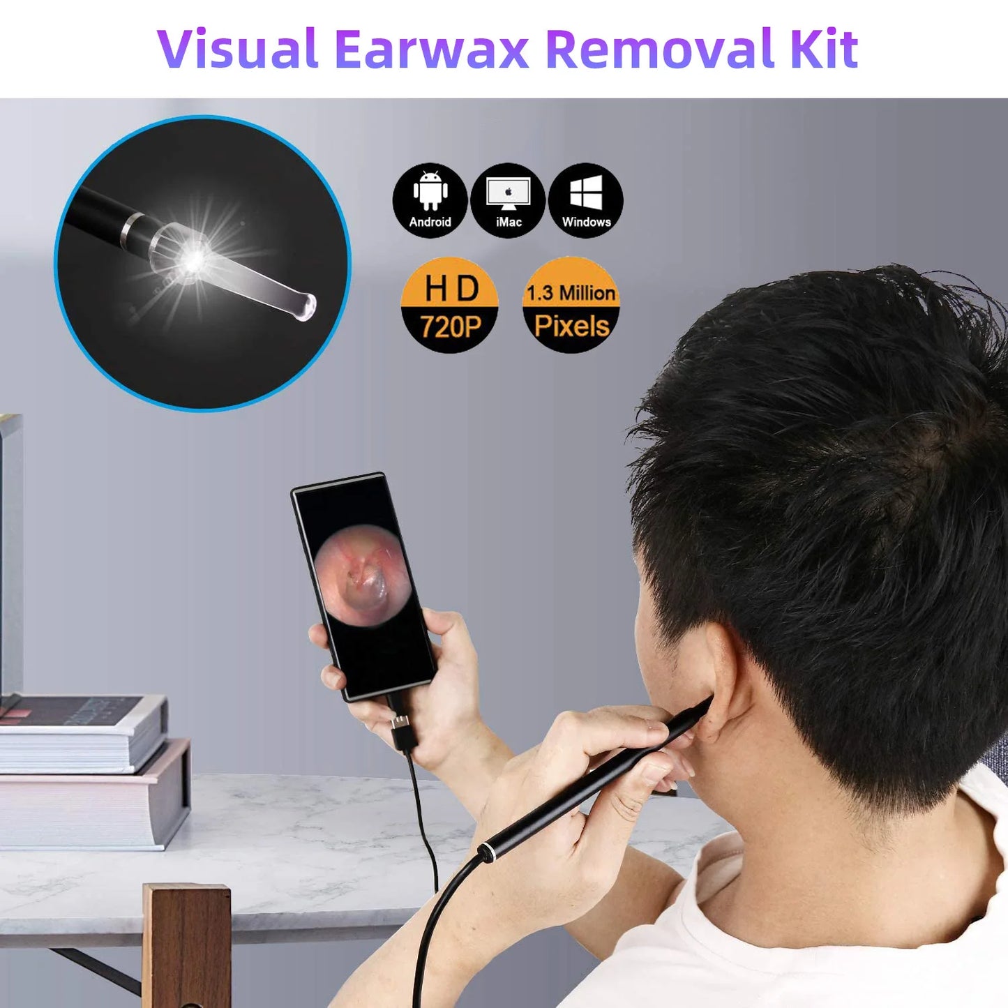 Ear Wax Removal USB Otoscope