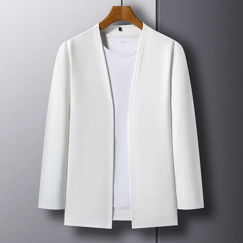 Men's Long Sleeved Cardigan Jacket