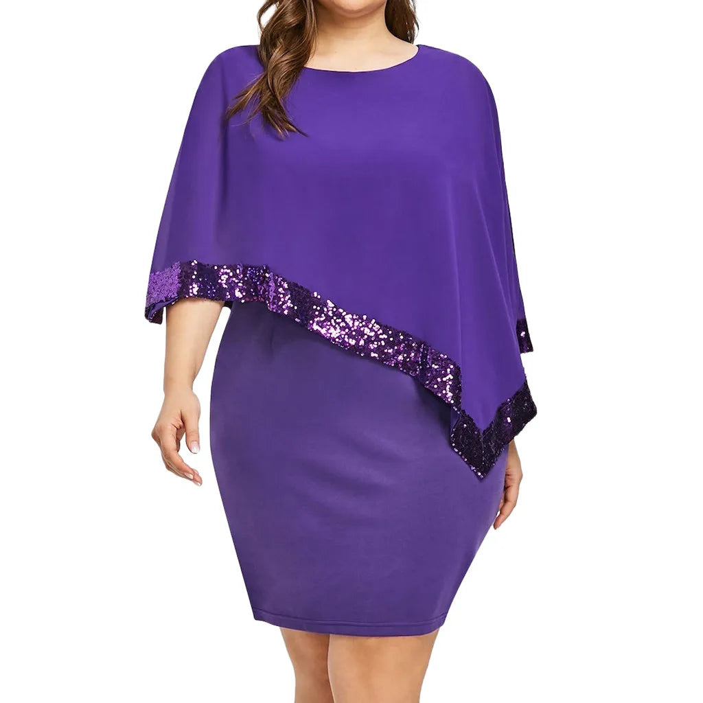 Elegant Sequined Plus Size Dresses